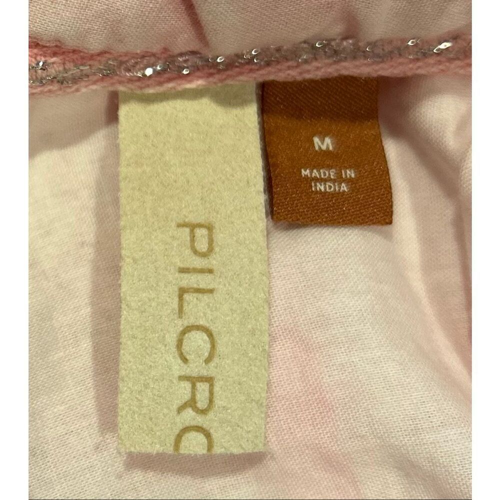 Pilcro Anthropologie pink sleeveless oversized half-button blouse size medium - Picture 3 of 3